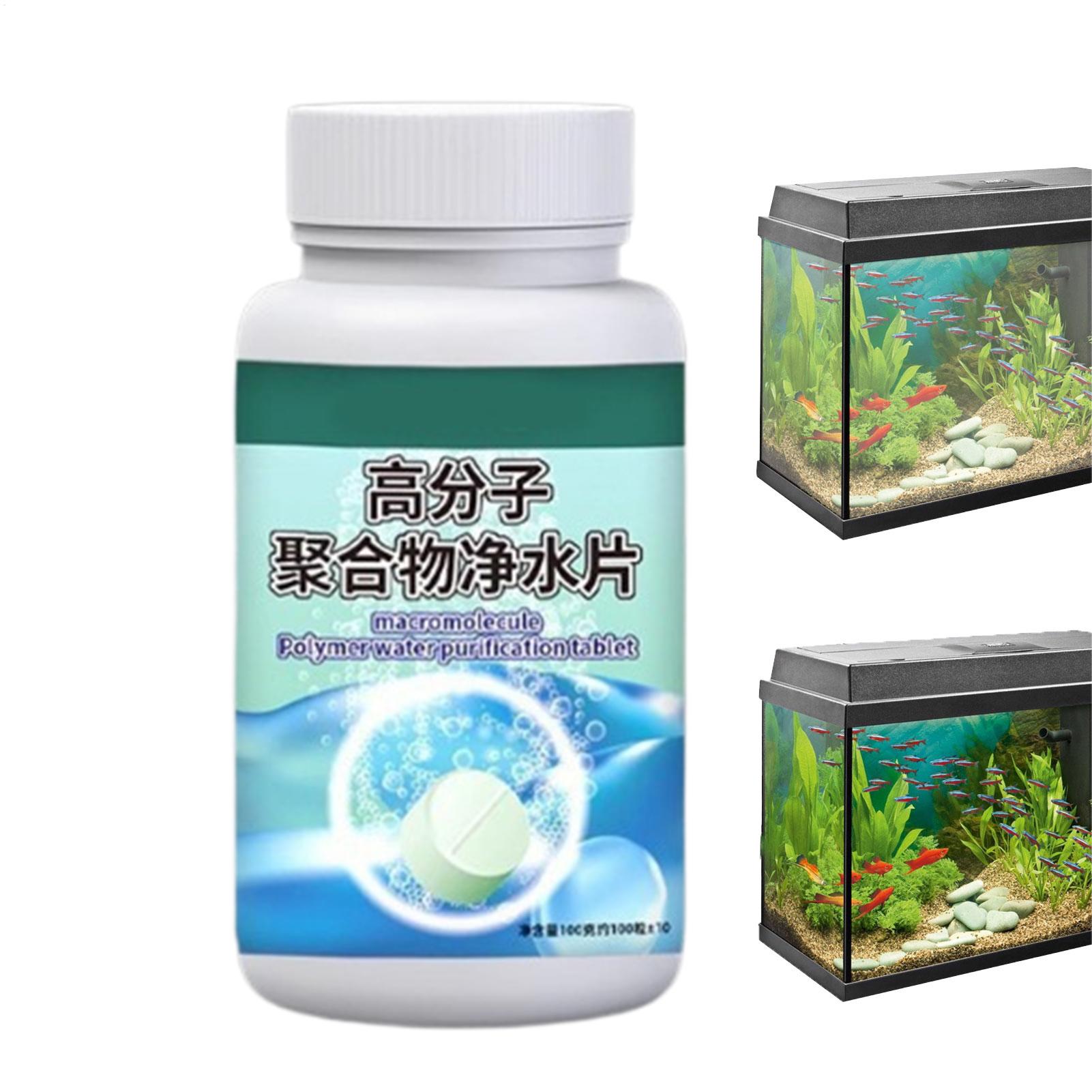 Betta Fish Tank - Fischfutter-Algenentferner, Aquarien-Wasserreiniger-Tabletten, Wasserreinigungsmittel für Brunnen, Betta,