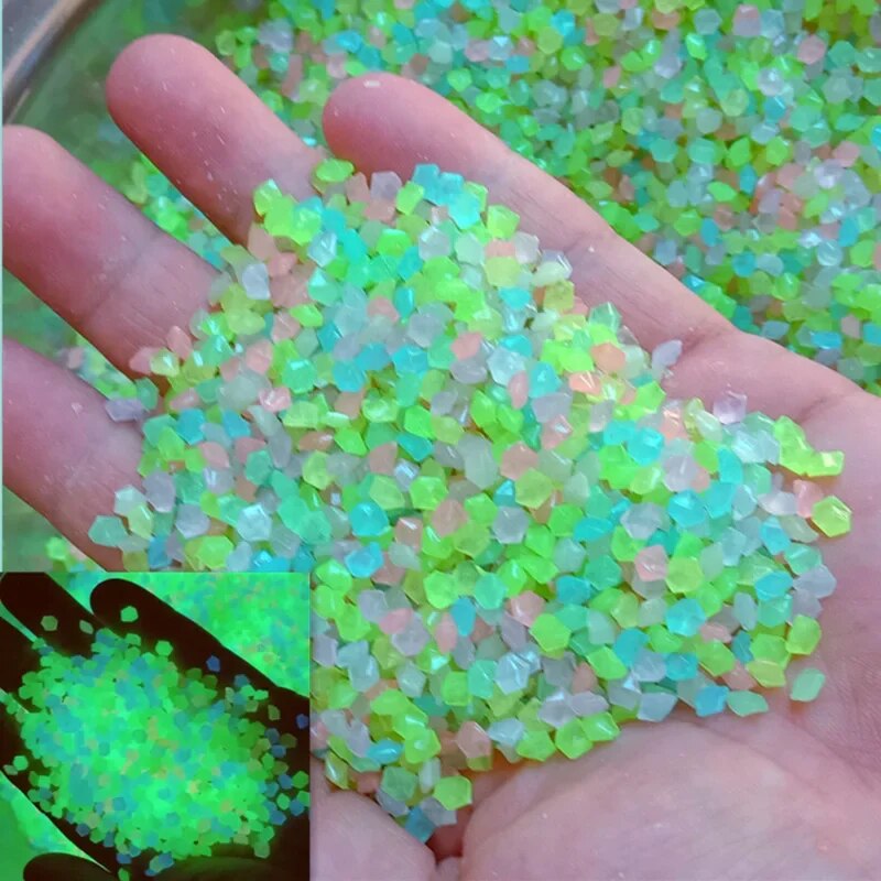 Fish Tank Gravel - 1000 Stück 3–5 mm leuchtender Sand,
