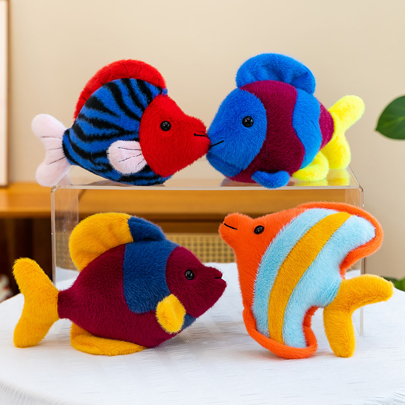 Aquarium Fish Keeping - Lustiges Clownfisch-Plüschtier, Cartoon-Tropenfisch, Stoffpuppe, Aquarium-Souvenir, weiches