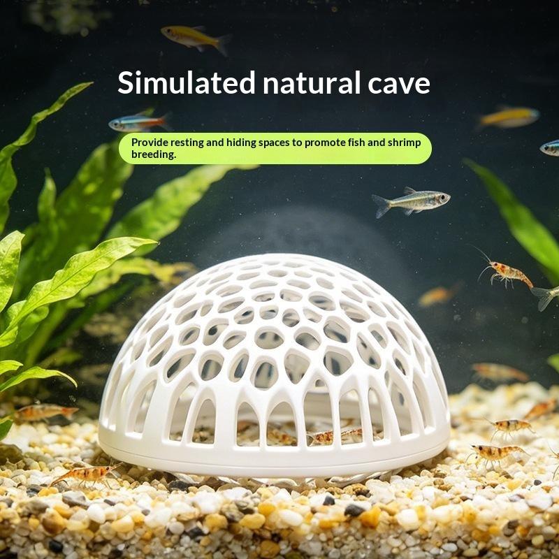 Betta Fish Tank - Neues Aquarium-Garnelenhaus, Höhle, Mini-Poröses Betta-Haus, Fisch-Versteck,